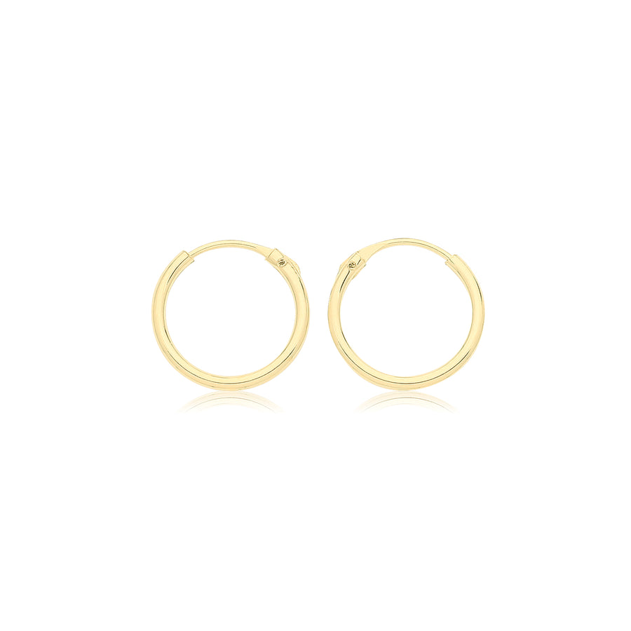 9ct Sleeper Hoop Earrings 8mm