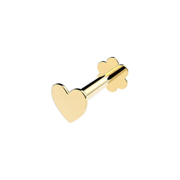 14K Gold Indian Heart Nose Stud. Boho Nostril Cartilage Helix - Want It All 14K Gold Indian Heart Nose Stud. Boho Nostril Cartilage Helix - Want It All