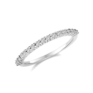 Silver CZ Band Ring