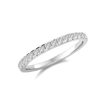 Silver CZ Band Ring