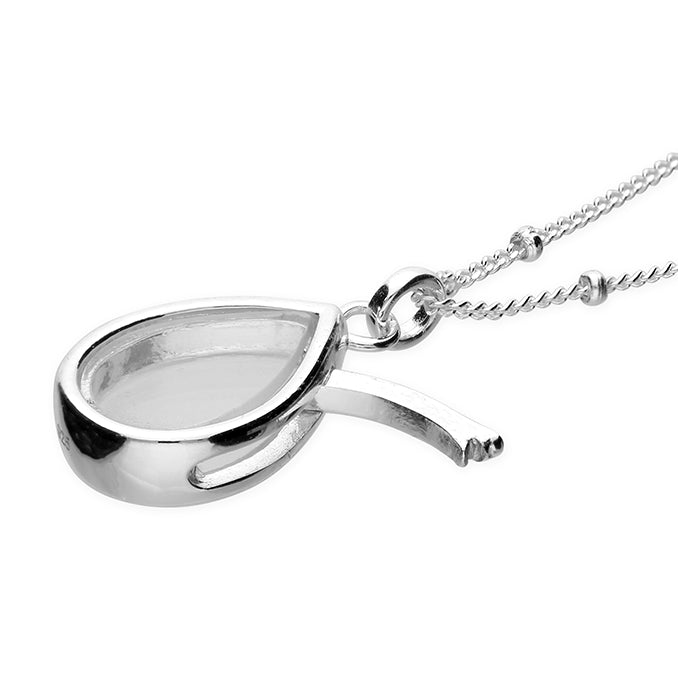 Sterling Silver Pear Shaped Locket Pendant