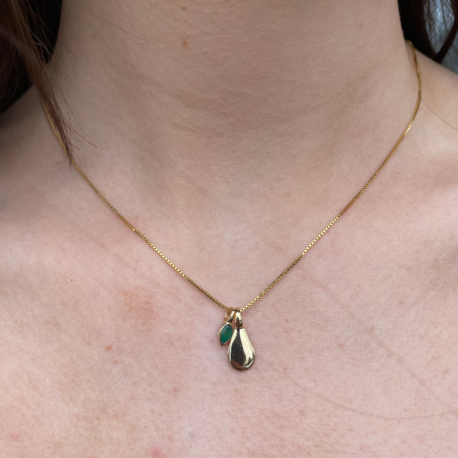 Gold Plated May Birthstone Necklace