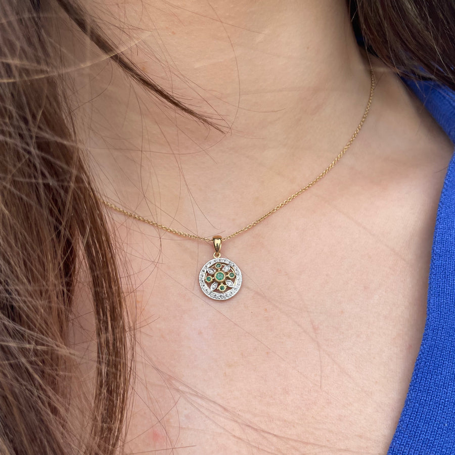 Emerald & Diamond Necklace