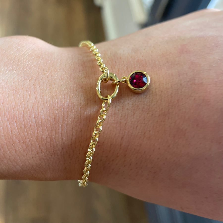 Gold Plated July Birthstone Charm