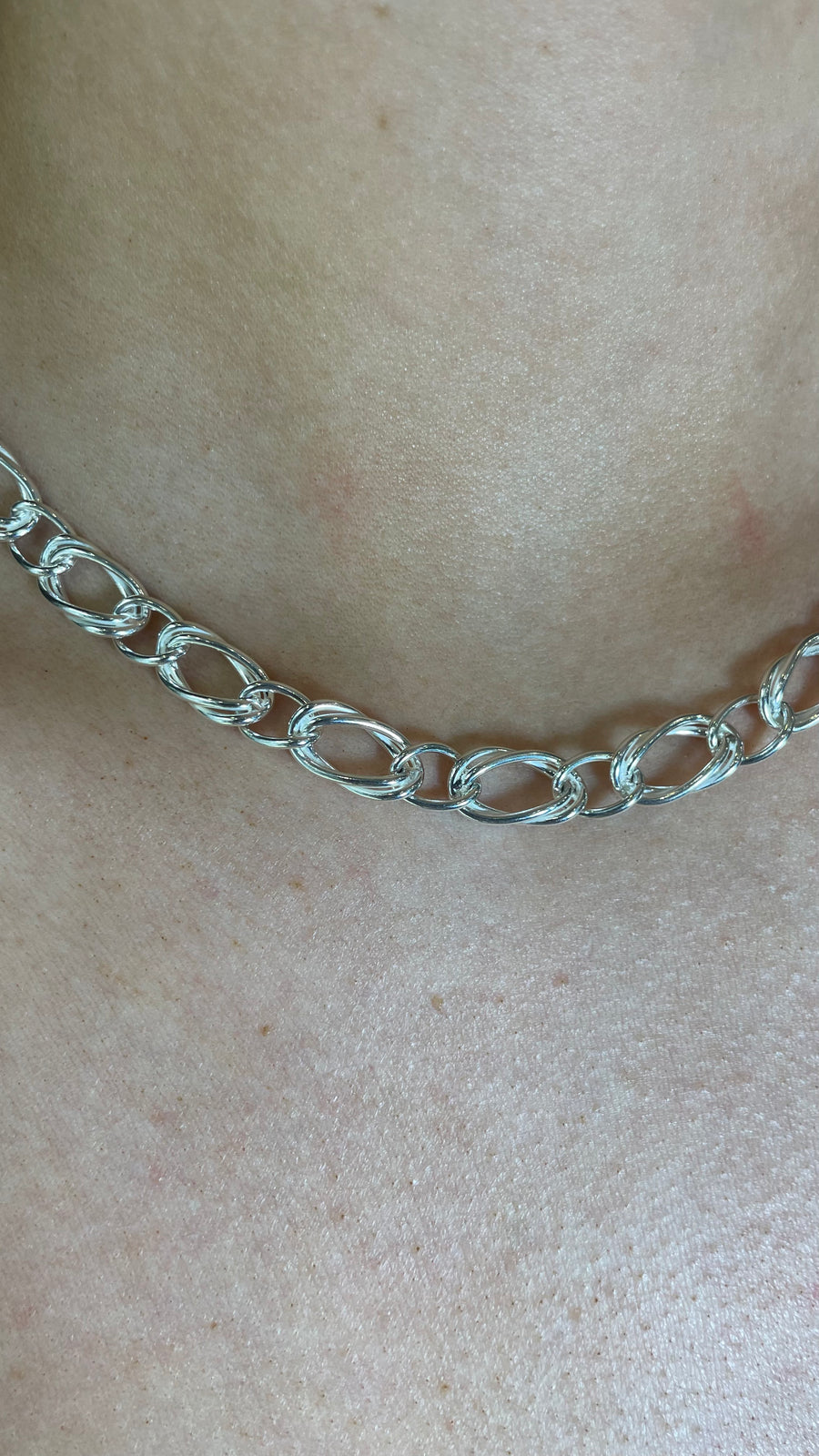 Silver Fancy Link Necklace