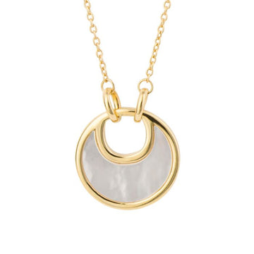 Fiorelli - Crescent Mother of Pearl Necklace with Yellow Gold Plating