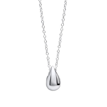 Sterling Silver Solid Teardrop Necklace
