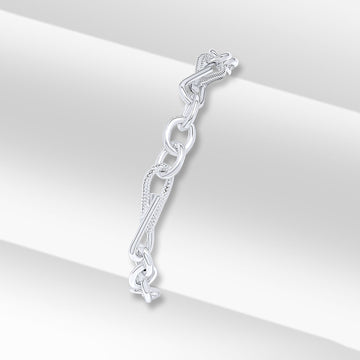 Silver Trombone Twist Bracelet
