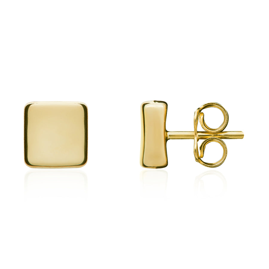 9ct Gold Square Stud Earrings