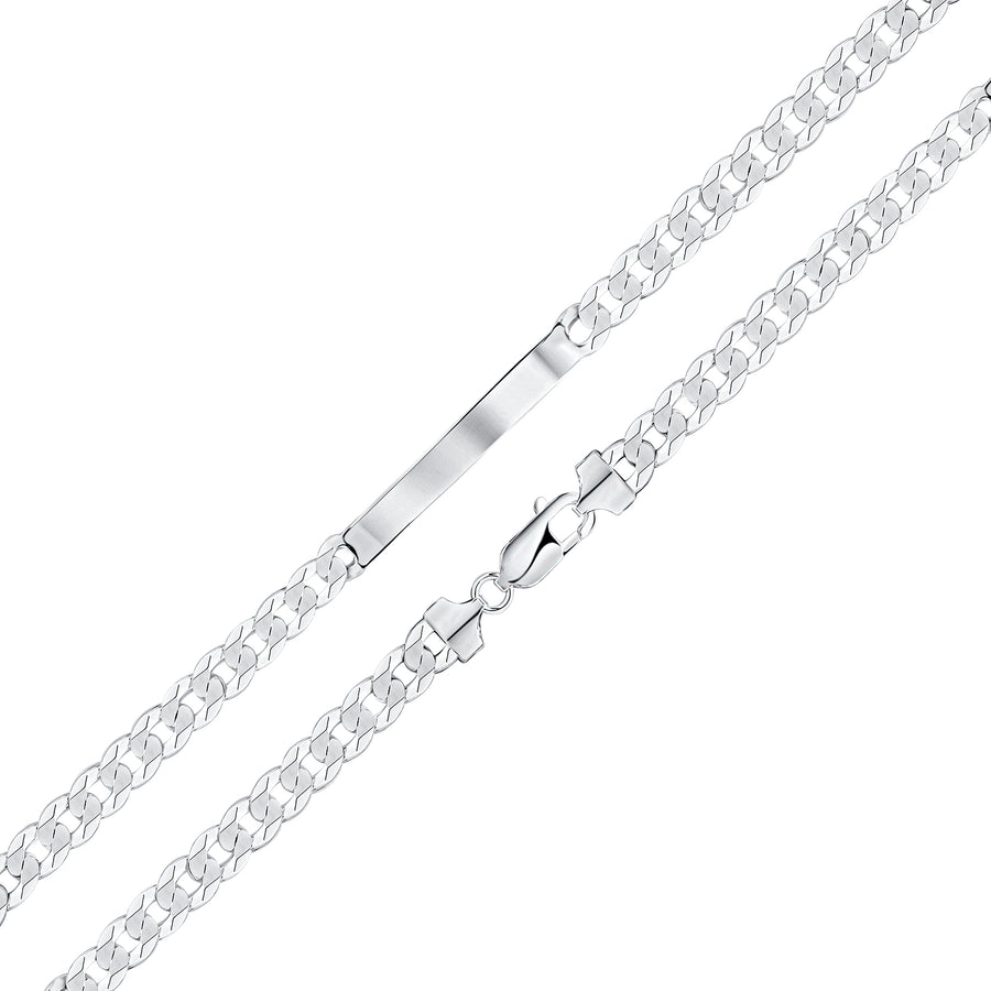 Silver ID Curb Bracelet