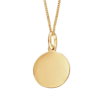 Silver Gold Plated Disc Pendant