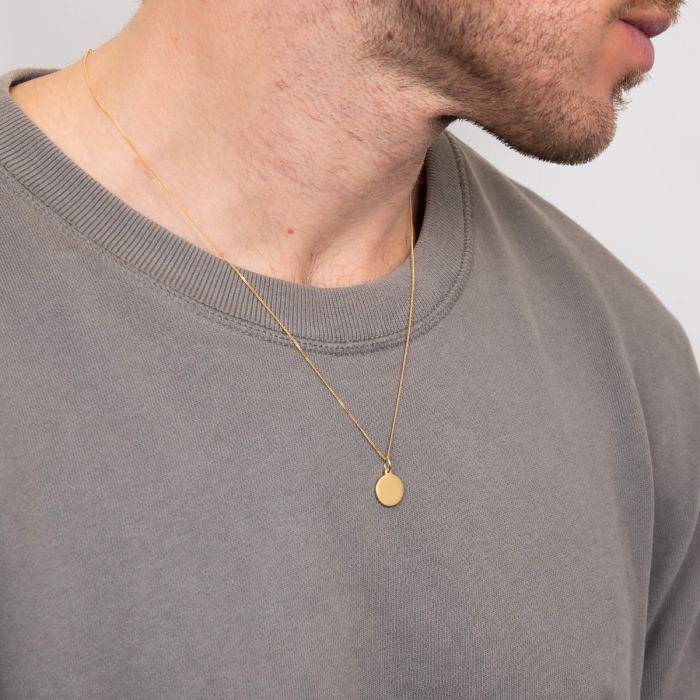 Silver Gold Plated Disc Pendant