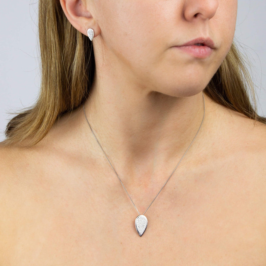 Fiorelli - Teardrop Pendant with Pave Cubic Zirconia