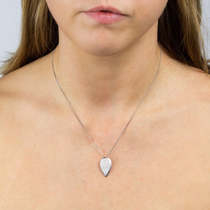 Fiorelli - Teardrop Pendant with Pave Cubic Zirconia