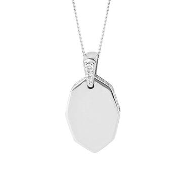 Fiorelli - Elongated Octagon Tag Pendant with Cubic Zirconia