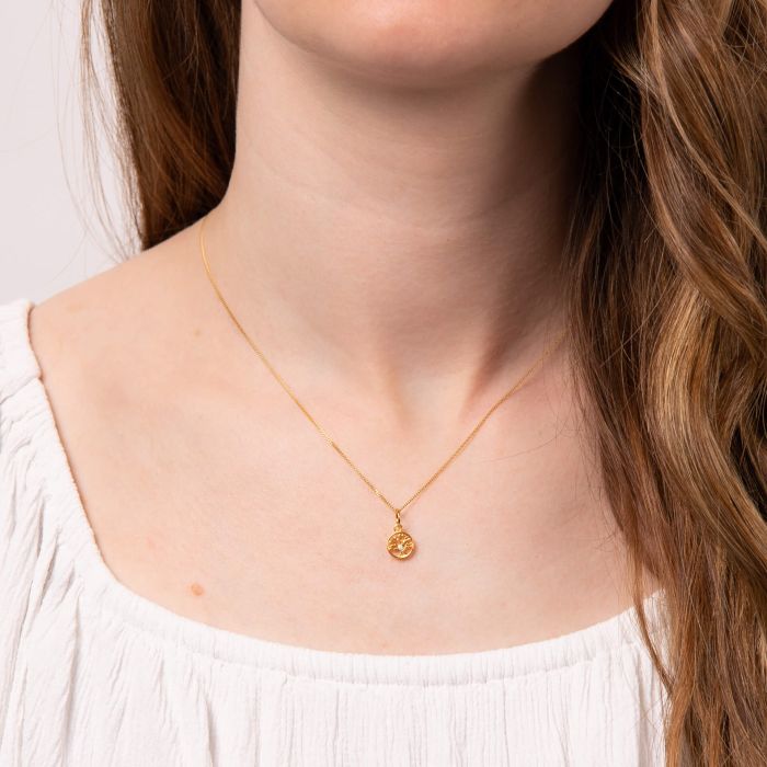 Sterling Silver Gold Plated Tree of Life Necklace