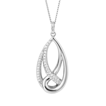 Fiorelli - Woven Twist Pendant with Cubic Zirconia