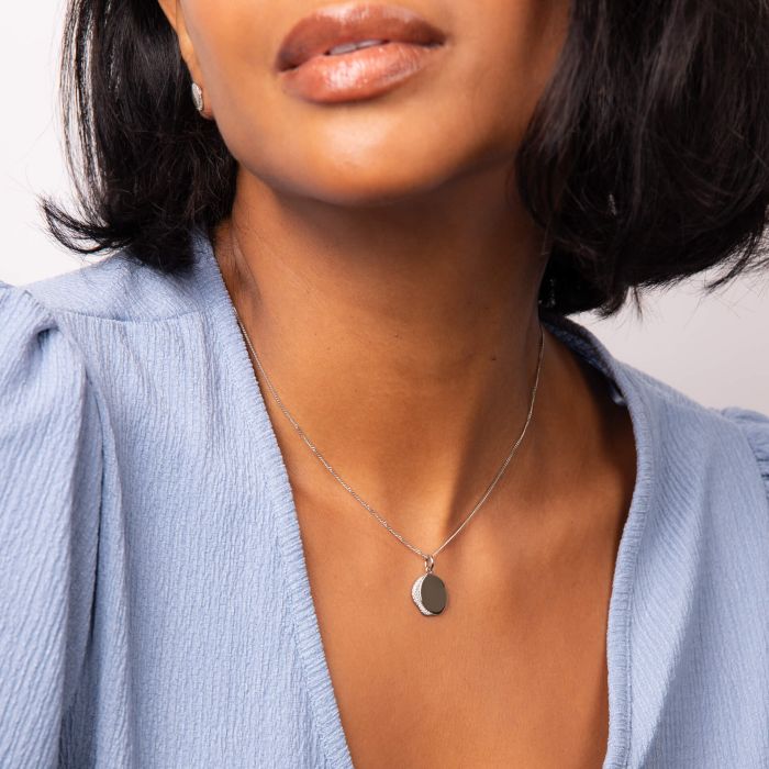 Fiorelli - Organic Pendant with Cubic Zirconia Border