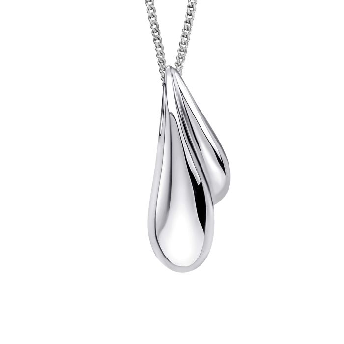 Sterling Silver Organic Wave Pendant