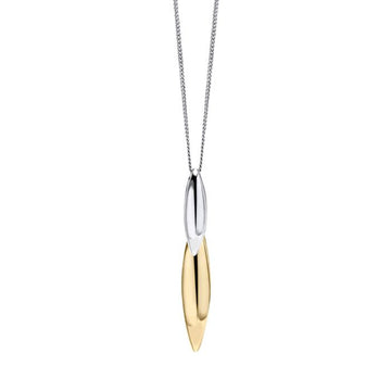 Fiorelli - Long Navette Mixed Metal Drop Pendant