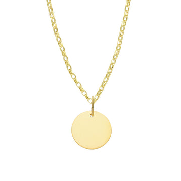 9ct Yellow Gold Disc Necklace