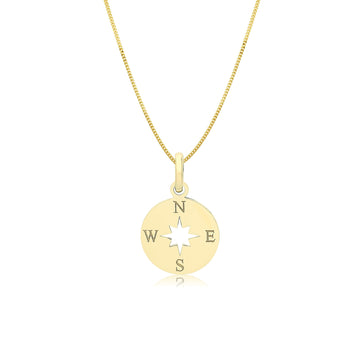 9ct Gold Compass Necklace