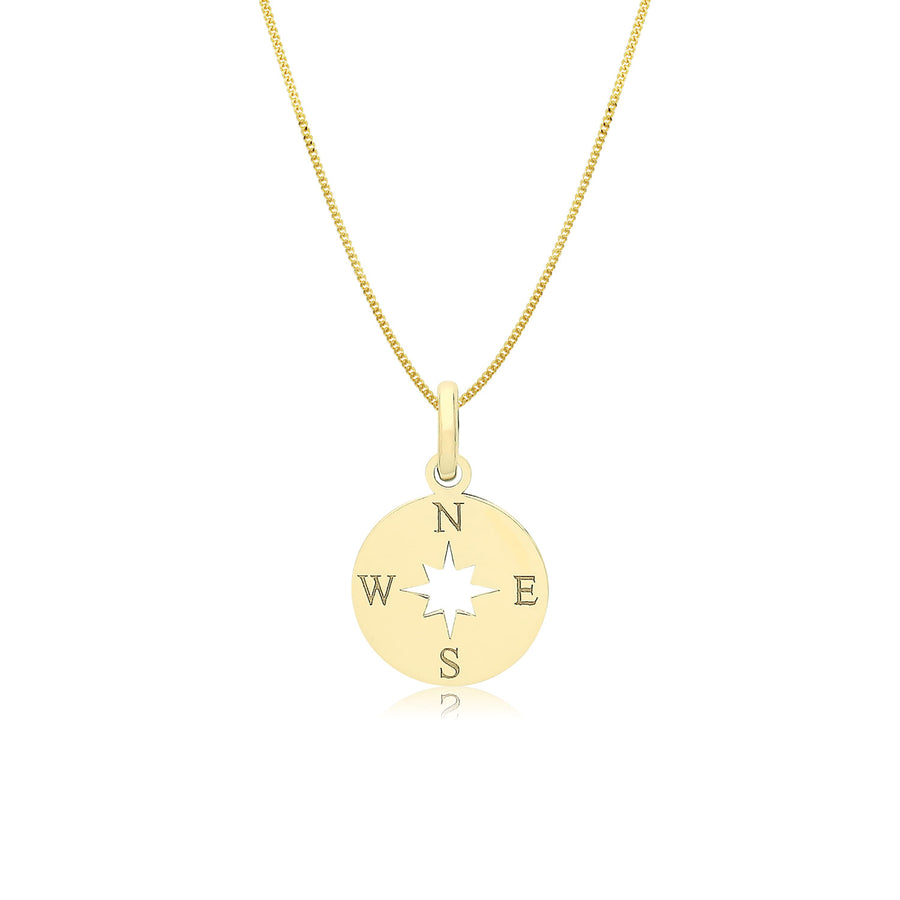 9ct Gold Compass Necklace