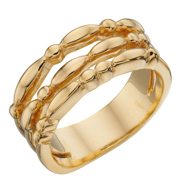 Sterling Silver Gold Plated Flower Bud Ring