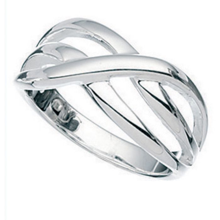 Sterling Silver Crossover Ring