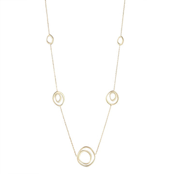 9ct Yellow Gold 5 Spiral Necklace