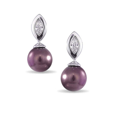 Silver Pearl Drop Earrings