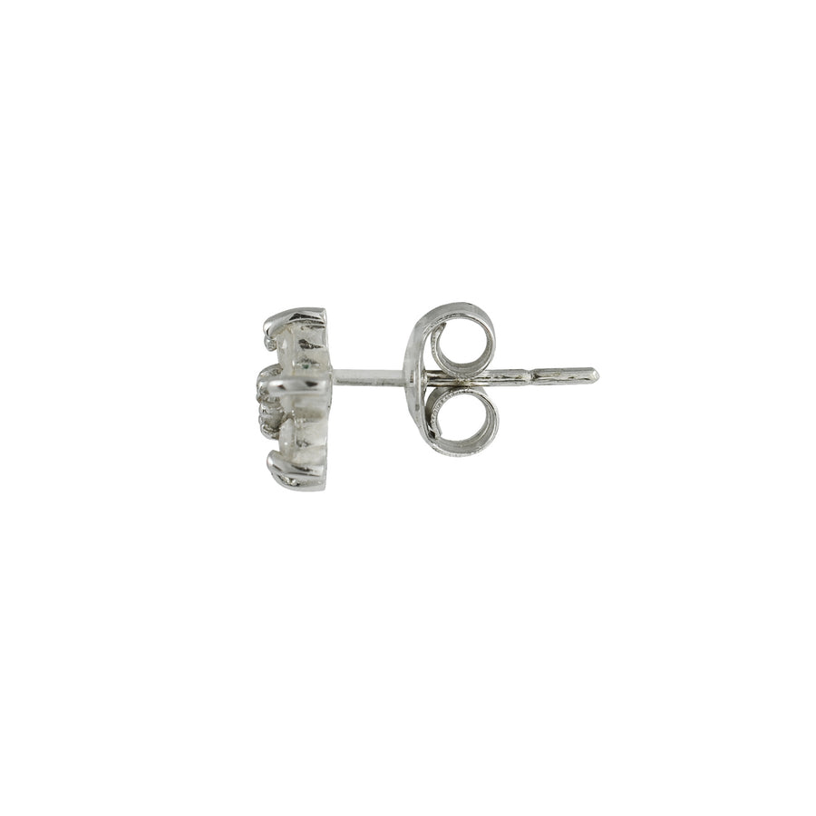 Diamond Flower Cluster Earrings