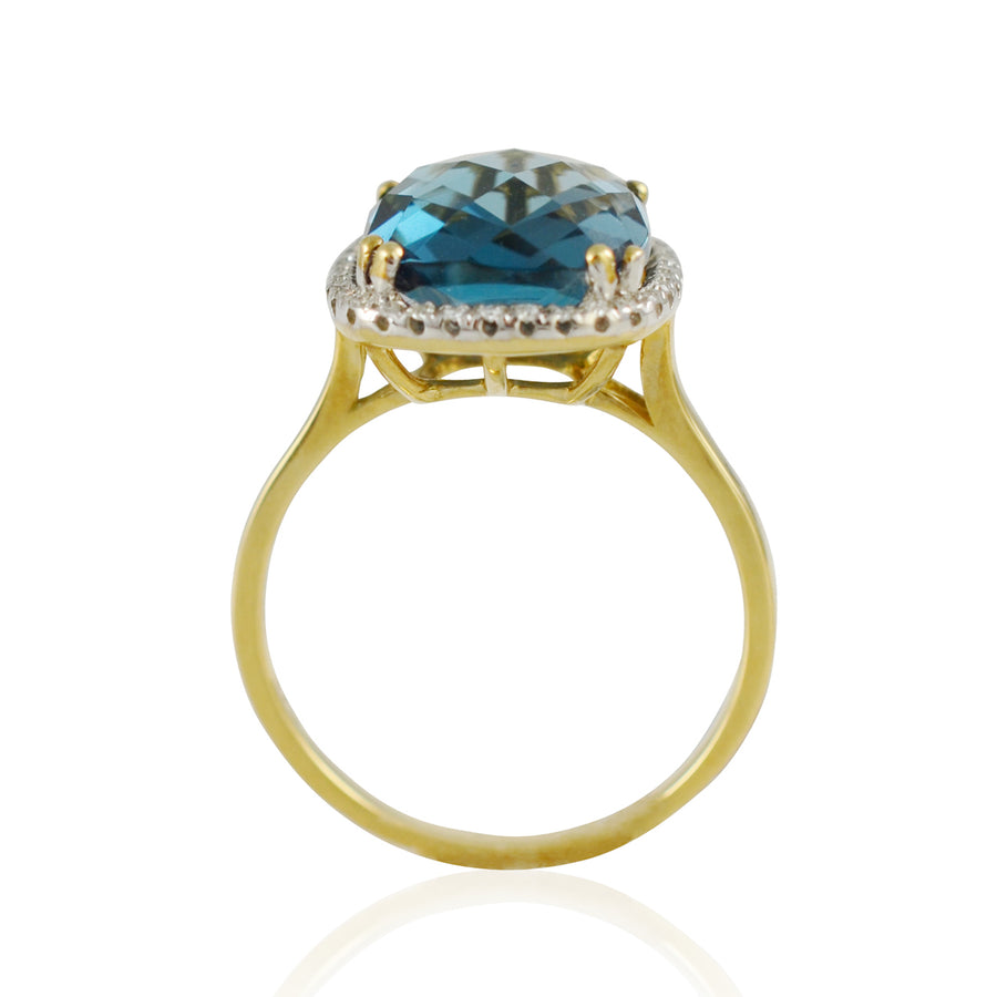 London Blue Topaz & Diamond Ring