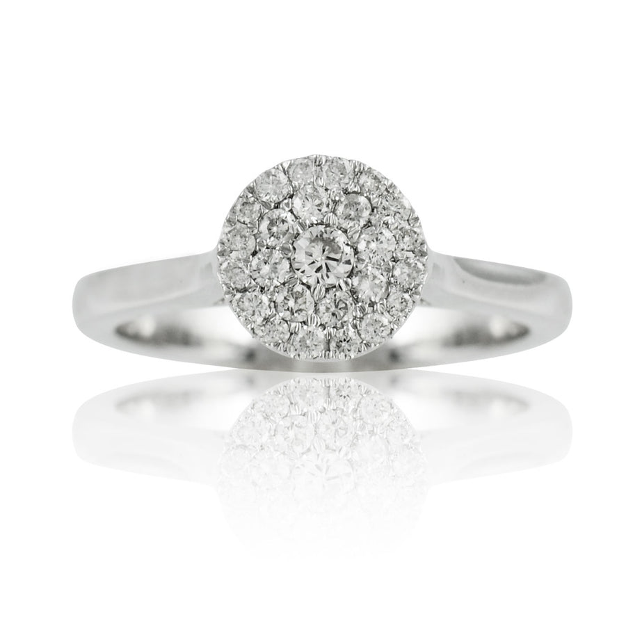 Diamond Round Cluster Ring