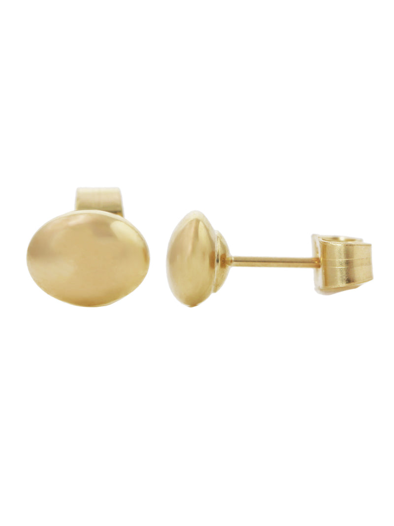 9ct Gold Oval Stud Earrings