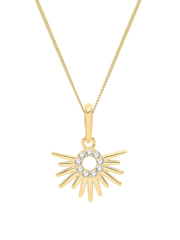 9ct Gold Sunrise Necklace