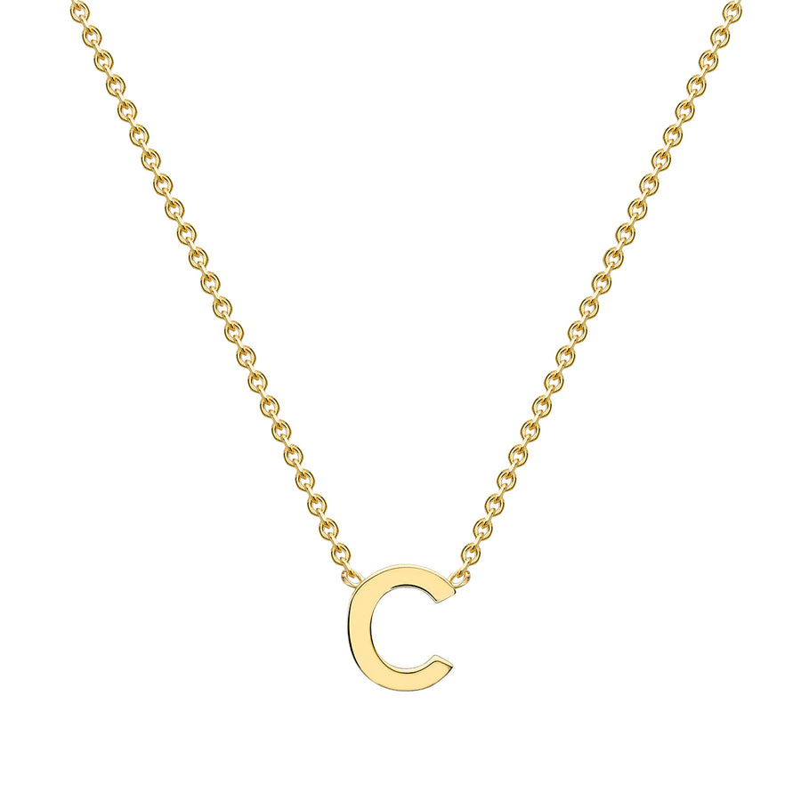 9ct Gold Initial Necklace C