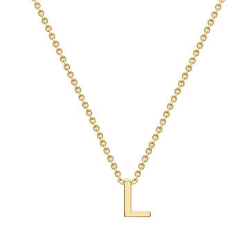 9ct Gold Initial Necklace L