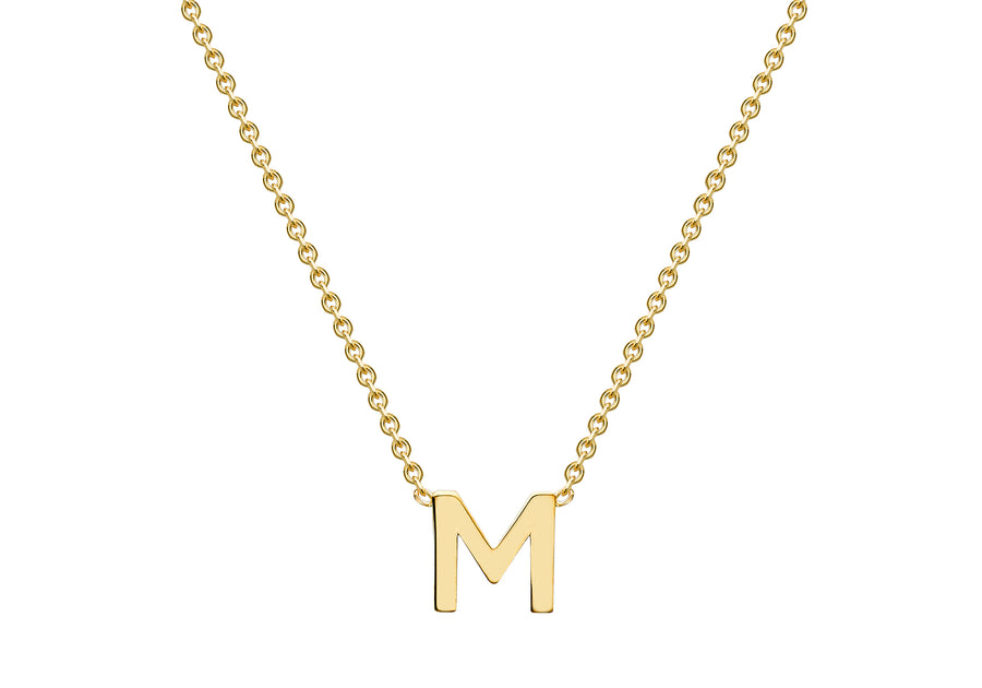 9ct Gold Initial Necklace M