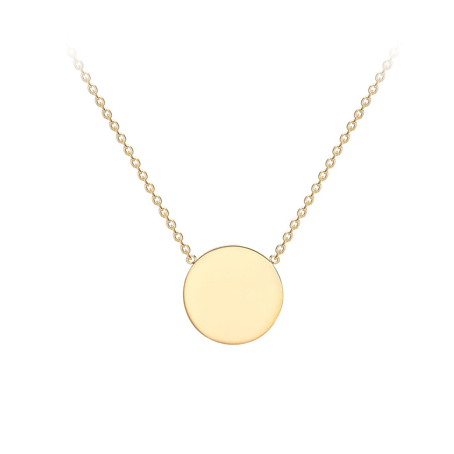 9ct Yellow Gold Disc Necklace