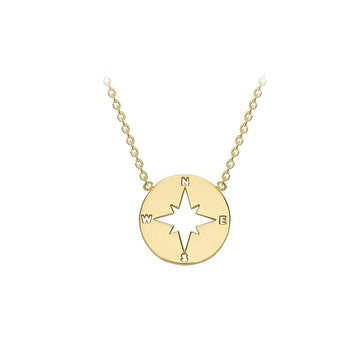 9ct Gold Compass Necklace