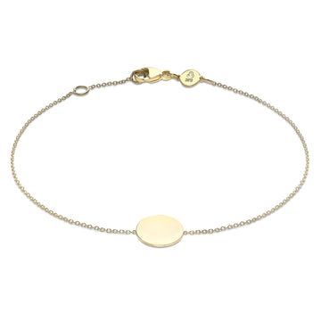 9ct Yellow Disc Bracelet