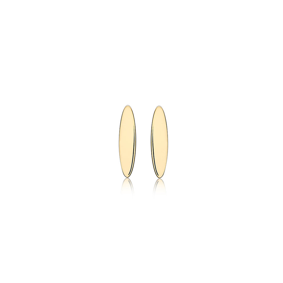 9ct Gold Oval Earrings