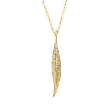 9ct Yellow Gold Leaf Necklace