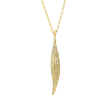 9ct Yellow Gold Leaf Necklace
