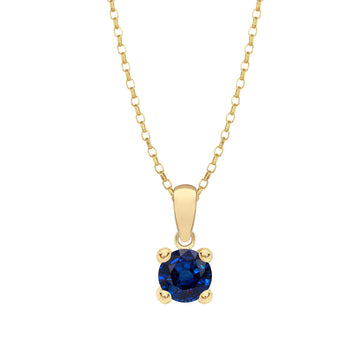 9ct Gold September CZ Birthstone Pendant