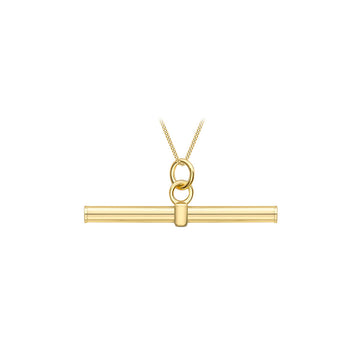 9ct Yellow Gold T-Bar Necklace