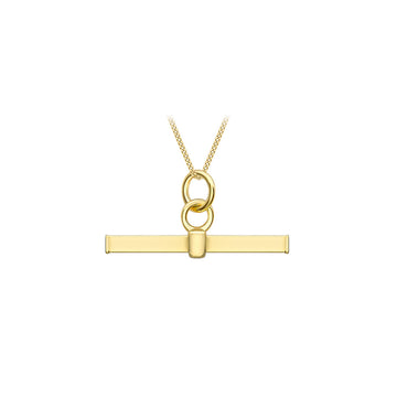 9ct Yellow Gold T-Bar Necklace