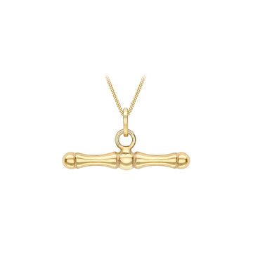 9ct Yellow Gold T-Bar Necklace
