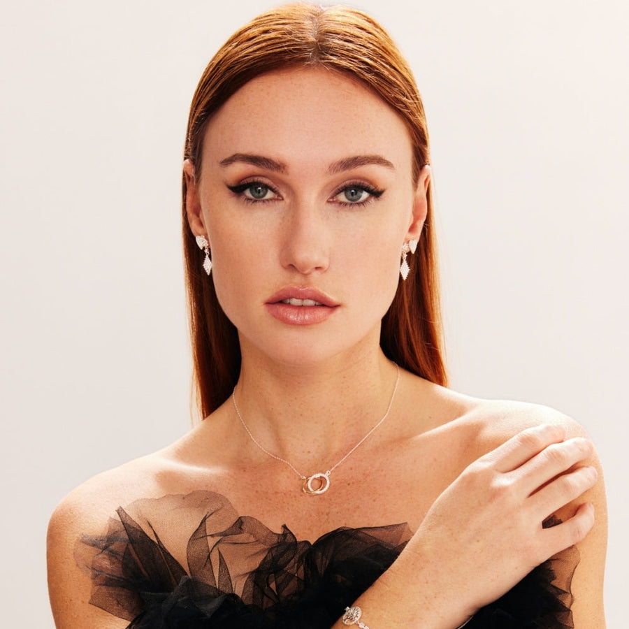 Knight & Day - Silver Diamond Drop Earrings